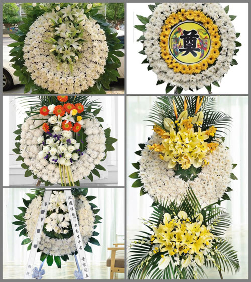 山东济宁汶上县南旺镇寺前四村花圈速递